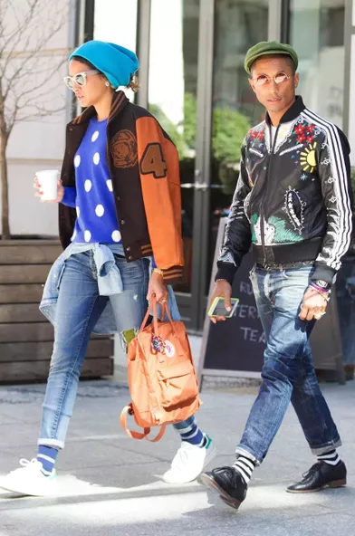 Un couple mode à New York en avril 2015.