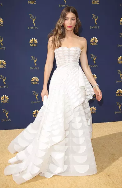 Jessica Biel à la 70ème cérémonie des Emmy Awards en septembre 2018.