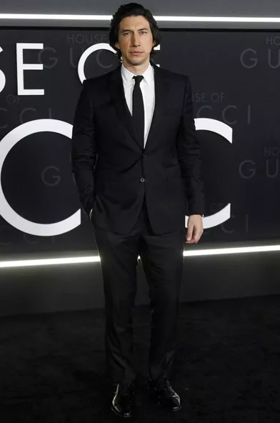 Adam Driver lors de l'avant-première du film«House of Gucci» à Los Angeles le 18 novembre 2021.