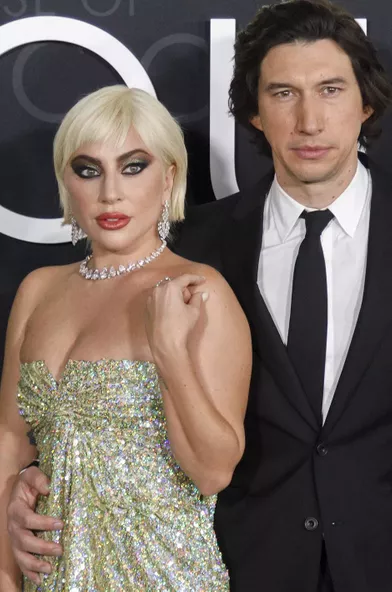 Lady Gaga et Adam Driver lors de l'avant-première du film«House of Gucci» à Los Angeles le 18 novembre 2021.