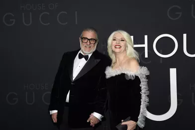 Joe et Cynthia Germanottaà l'avant-première du film «House of Gucci» à New York le 16 novembre 2021