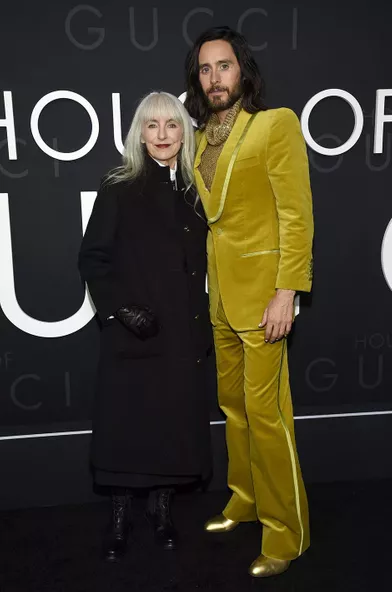 Jared Leto et sa mère Constanceà l'avant-première du film «House of Gucci» à New York le 16 novembre 2021