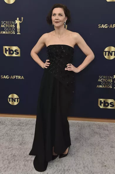 Maggie Gyllenhaal at the SAG Awards in Los Angeles on February 27, 2022