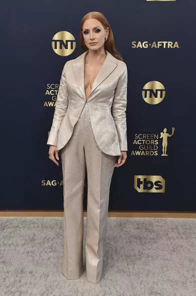 Jessica Chastain at the SAG Awards in Los Angeles on February 27, 2022