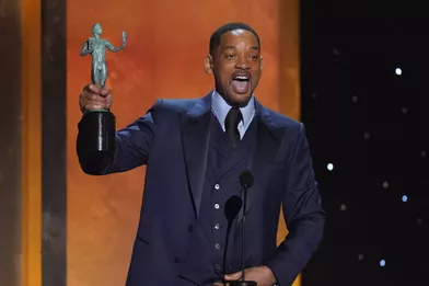Will Smith (best actor for “The Williams Method”) at the SAG Awards in Los Angeles on February 27, 2022