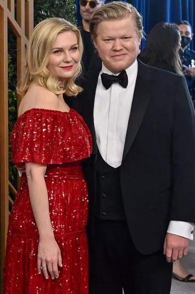 Kirsten Dunst and Jesse Plemons at the SAG Awards in Los Angeles on February 27, 2022