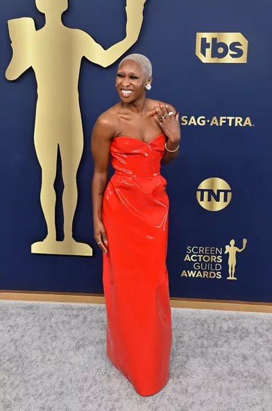 Cynthia Erivo at the SAG Awards in Los Angeles on February 27, 2022