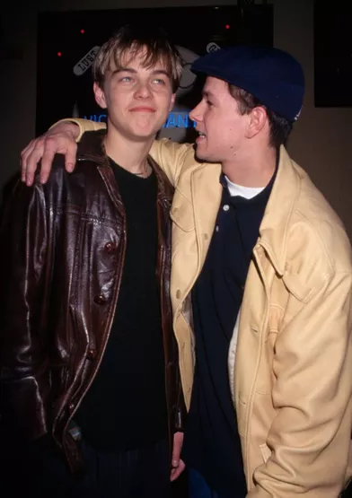 Leonardo DiCaprio et son ami Marc Wahlberg.