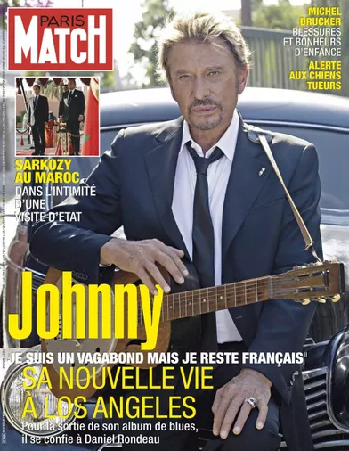 Johnny Hallyday en couverture de Paris Match en 2007