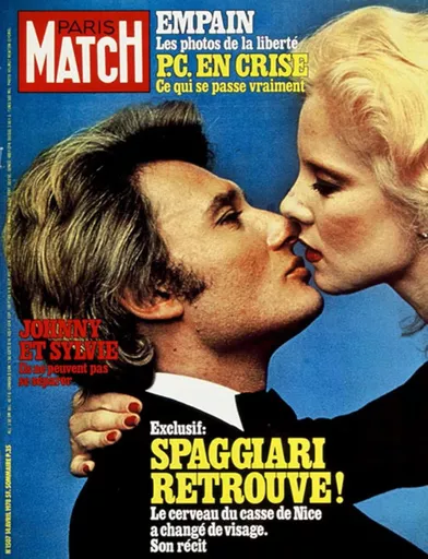 Johnny Hallyday et Sylvie Vartan en couverture de Paris Match