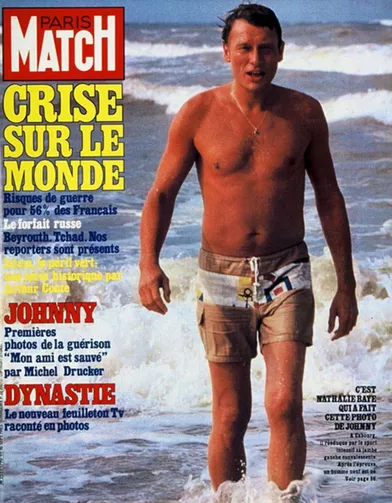 Johnny Hallyday en couverture de Paris Match