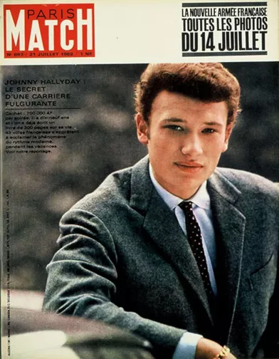 Johnny Hallyday en couverture de Paris Match en 1962