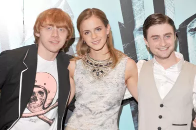 Rupert Grint, Emma Watson et Daniel Radcliffe au photocall du film «Harry Potter et le Prince de sang-mêlé» à Londres en juillet 2009