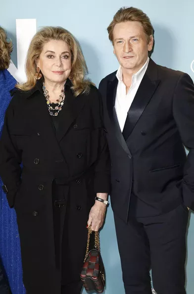 Catherine Deneuve et Benoît Magimelà l'avant-première du film «De son vivant» à Paris le 17 novembre 2021