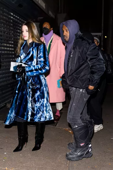 Julia Fox et Kanye West à New York le 4 janvier 2022.