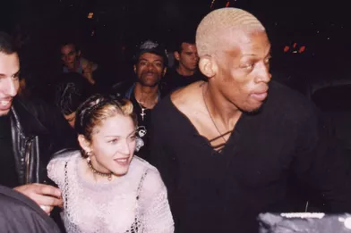 Madonna et Dennis Rodman en 1993. Un bref flirt.