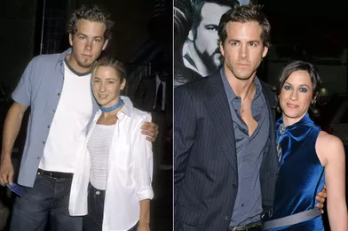 Les amours de Ryan Reynolds : à gauche avec Traylor Howard, et à droite avec Alanis Morissette