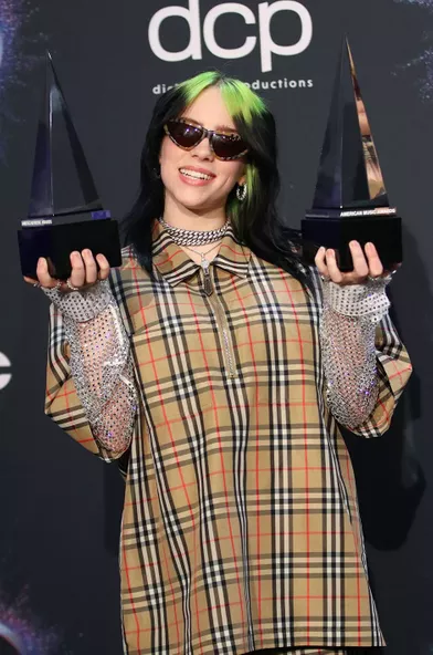 Billie Eilish aux American Music Awards à Los Angeles en novembre 2019
