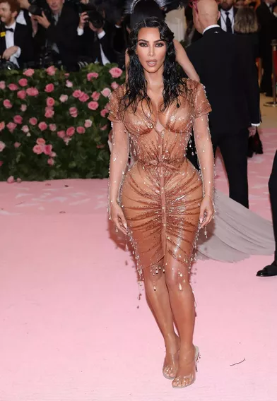 Kim Kardashian en robe Thierry Mugler au Met Gala à New York le 6 mai 2019.