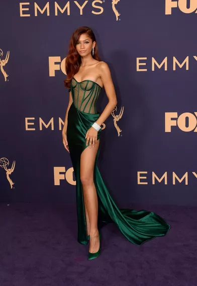 Zendaya en robe Vera Wang aux Emmy Awards à Hollywood le 23 septembre 2019.