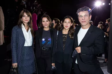 Joséphine Japy, Virginie Ledoyen, Line Papin et Marc Lavoineau défilé Etam à Paris le 29 septembre 2020