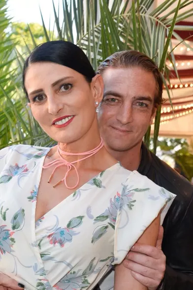 Ludovic Chancel et sa compagne Sylvie Ortega Munosà l'inauguration de la fête des Tuileries, à Paris le 23 juin 2017.