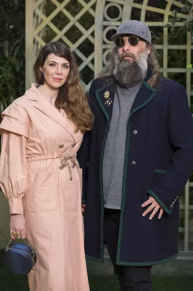 Sébastien Tellier et sa femme au défilé Chanel Haute Couture printemps-été 2018