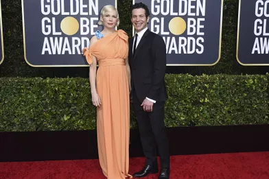 Michelle Williams et Thomas Kailà la 77e cérémonie des Golden Globes à Los Angeles le 5 janvier 2020
