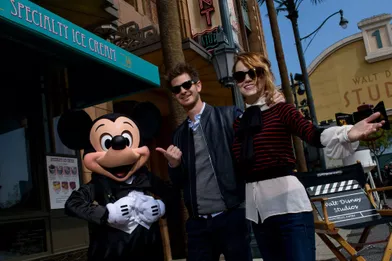 Andrew Garfield, Emma Stoneet Mickey.
