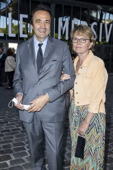 Frédéric Salat-Baroux et Claude Chiracà l'exposition Jam Capsule à la Villette à Paris le 22 juin 2020