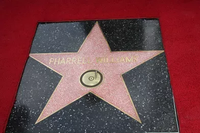 Pharrell Williams. Happy Star sur Hollywood Boulevard