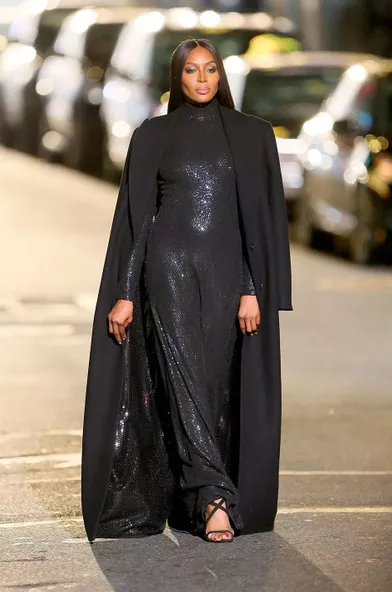 Naomi Campbelldéfile pour Michael Kors dans les rues de New York le 8 avril 2021