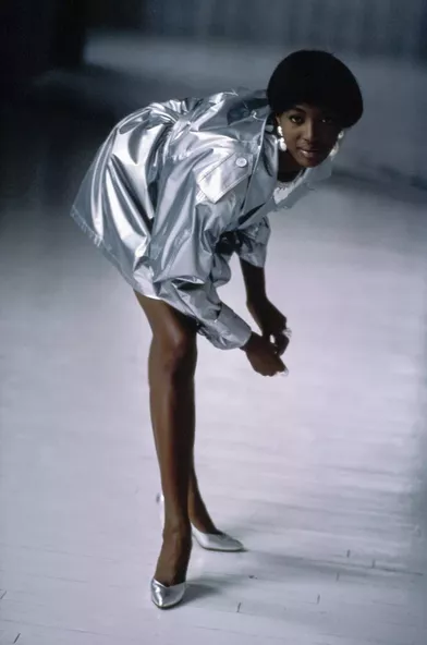 Naomi Campbell lors d'un shooting pour le magazine «Vogue» en 1989