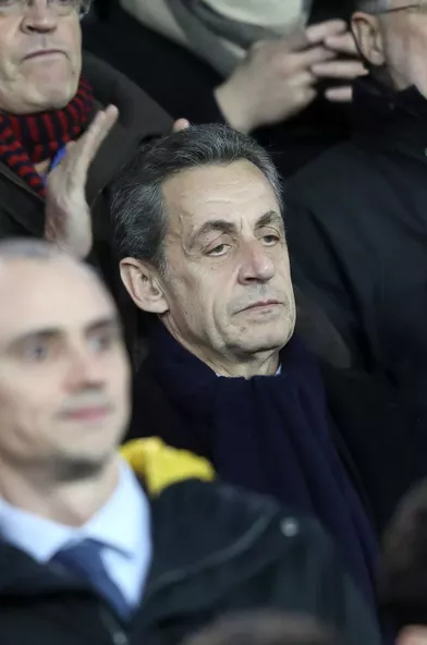 Nicolas Sarkozy au Parc des Princes, le 17 janvier 2018.