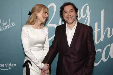Nicole Kidman et Javier Bardem lors de l'avant-premièrede «Being the Ricardos» le 2 décembre 2021 à New York.