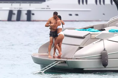Nicole Scherzinger et Grigor Dimitrov à Saint-Tropez le 22 juillet 2018