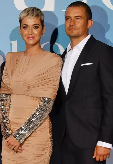 Katy Perry et Orlando Bloomlors de la 2ème édition du &quot;Monte-Carlo Gala for the Global Ocean&quot; à l'opéra de Monte-Carlo à Monaco, le 26 septembre 2018