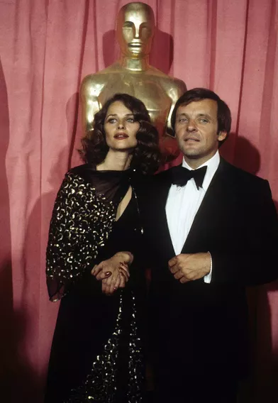 Anthony Hopkins (avec Charlotte Rampling) lors des Oscars en 1976