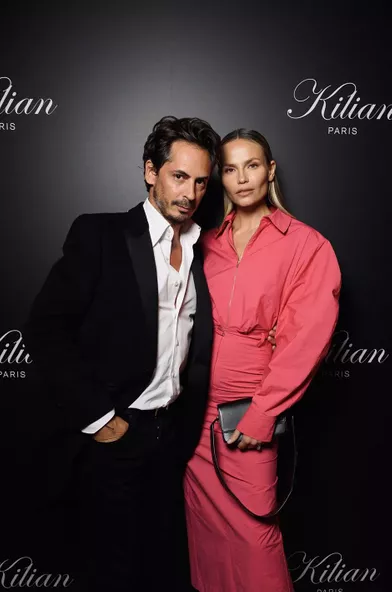 Kilian Hennessy et Natasha Polylors de la soiréeKilian Paris en marge de la Fashion Week à Paris le 4 octobre 2021