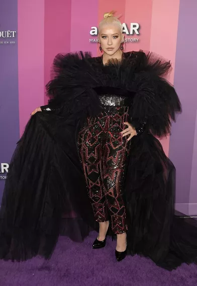 Christina Aguileraau gala de l'amfAR à Los Angeles le 10 octobre 2019