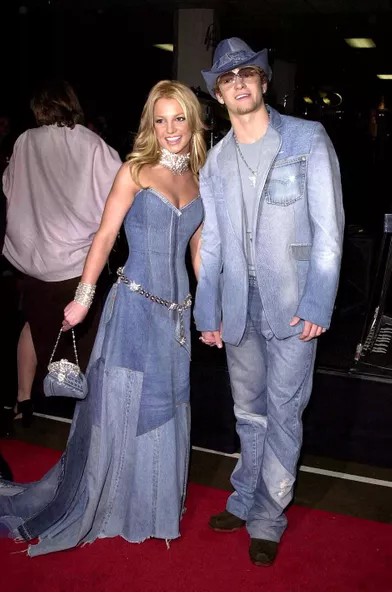 Britney Spears et Justin Timberlake à Los Angeles aux American Music Awards en janvier 2001