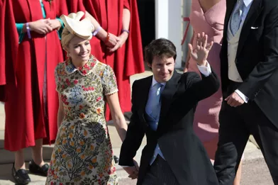 James Blunt et sa femme Sofia au mariage de Meghan et Harry, le 19 mai 2018.