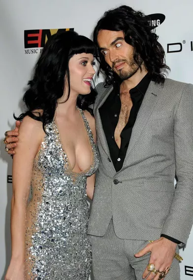 Katy Perry et Russell Brand à une after-party organisée lors des Grammy Awards à Hollywood en janvier 2010