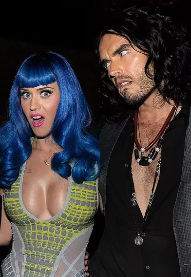 Katy Perry et Russell Brand à une fête organisée à Hollywood pour la sortie du single «California Gurls» en juin 2010