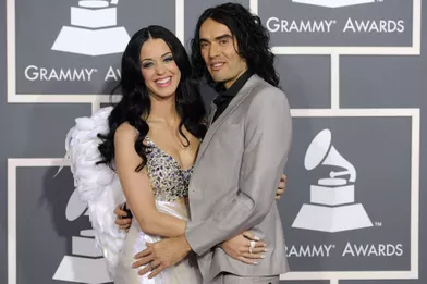 Katy Perry et Russell Brand aux Grammy Awards à Los Angeles en février 2011