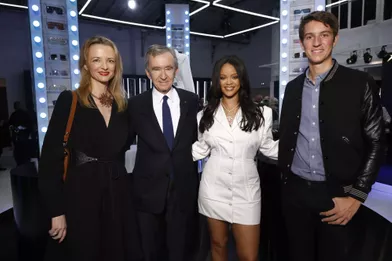 Delphine Arnault, Bernard Arnault, Rihanna et Alexandre Arnaultaulancement de la première collection Fenty à Paris le 22 mai 2019