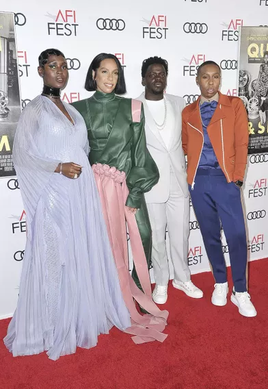 Jodie Turner-Smith, Melina Matsoukas, Daniel Kaluuya et Lena Waitheà la première du film «Queen &amp; Slim» lors de l'AFI Fest à Los Angeles le 14 novembre 2019