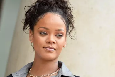 Rihanna lors de sa visite à l'Elysée, le 26 juillet 2017.
