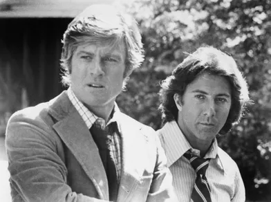 Robert Redford et Dustin Hoffman dans &quot;Les Hommes du président&quot;, 1976
