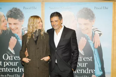 Sandrine Kiberlain et Pascal Elbé à l'avant-première du film «On est fait pour s'entendre» au cinémaPathé Wepler à Paris le 15 novembre 2021